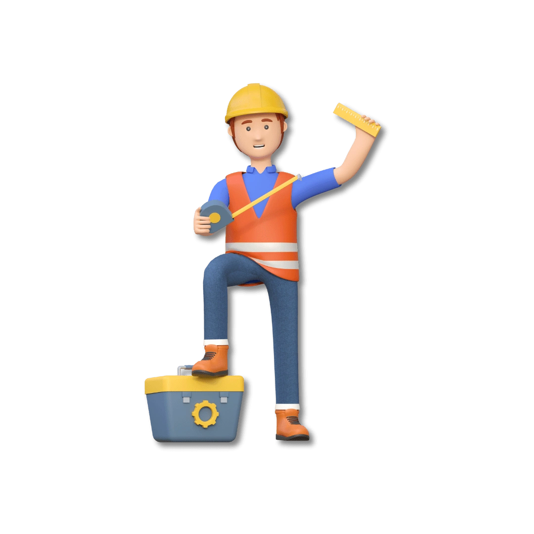 ﻿Icon depicting a man holding a home inspection device.