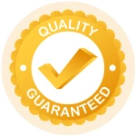 A 3D icon of Quality guaranteed.